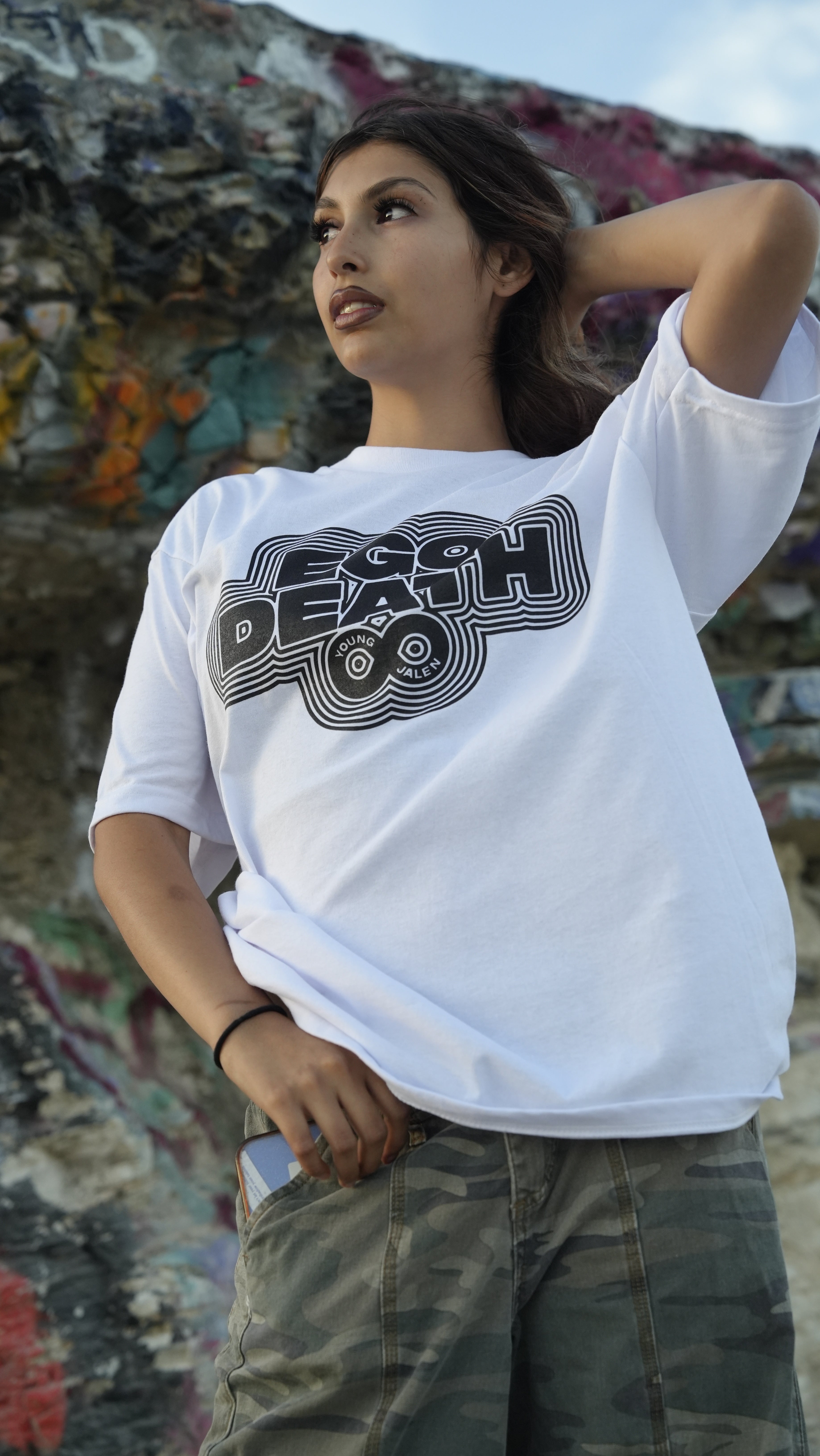 White Ego Death Pro-Club T-Shirt