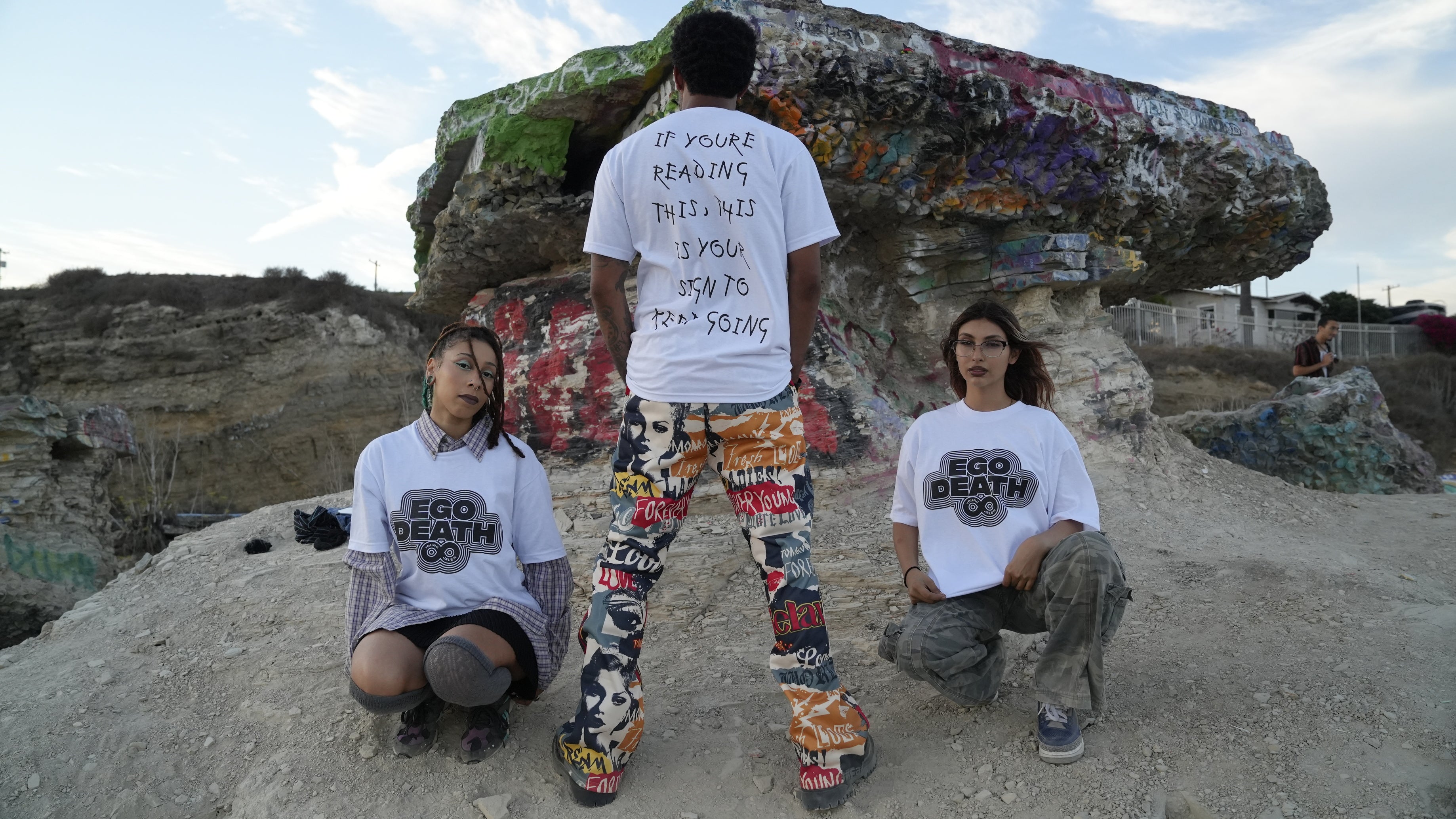 White Ego Death Pro-Club T-Shirt