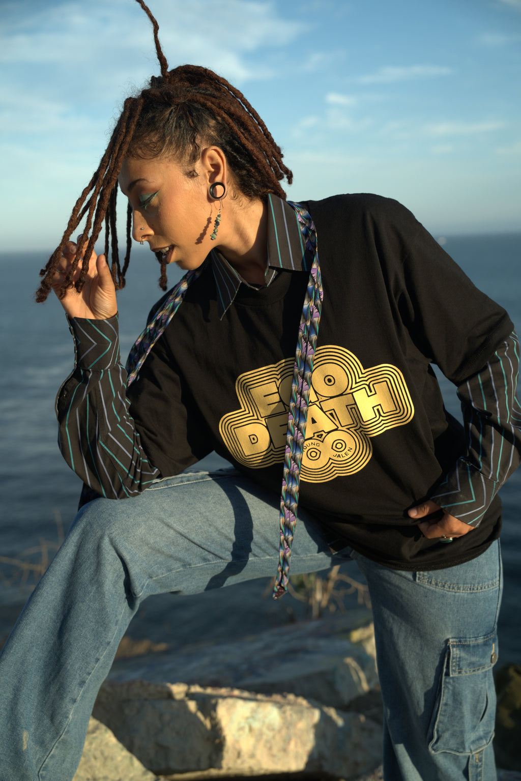 Black Ego Death Pro-Club T-Shirt